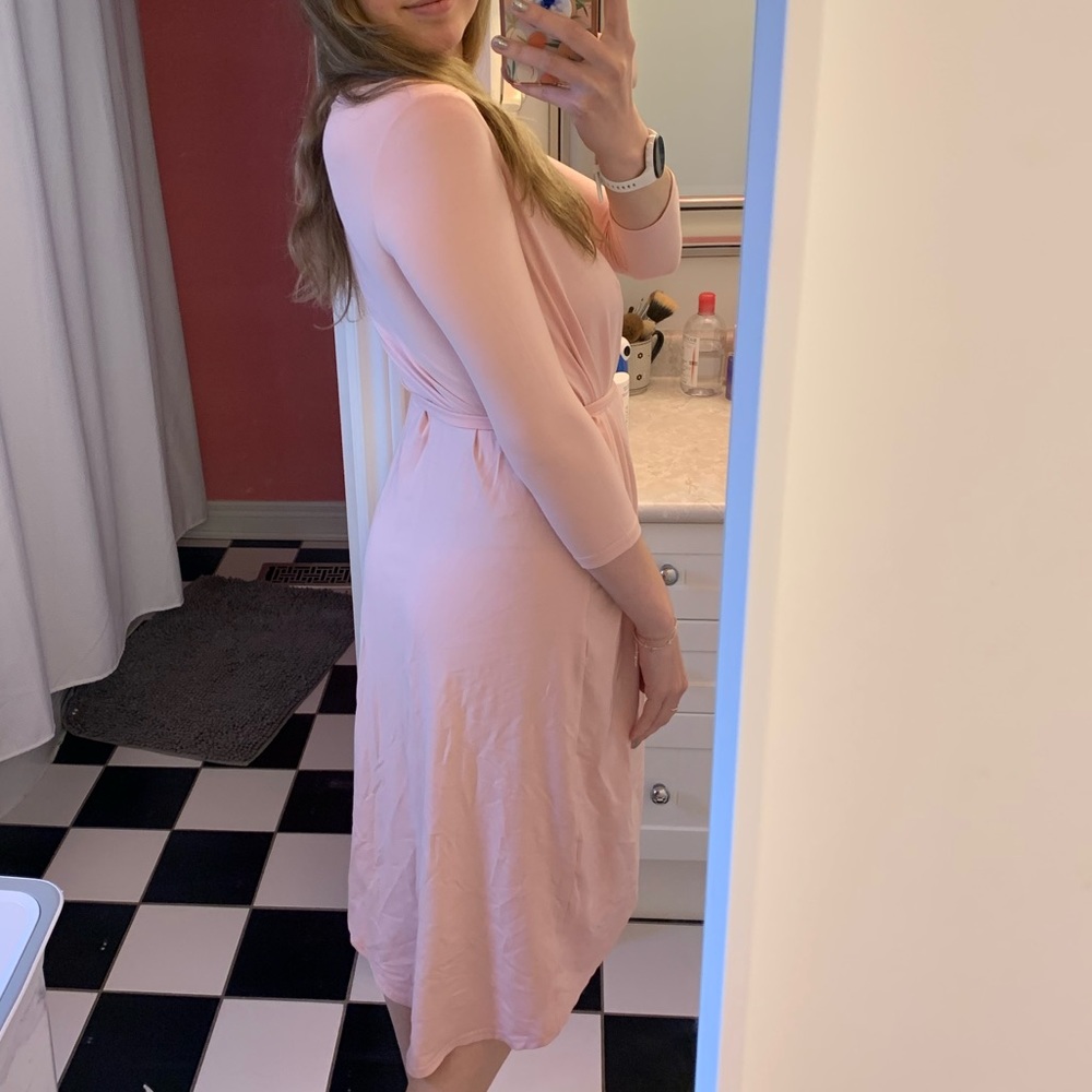 Tea You Pink Bamboo Wrap Dress ✨ - Picture 4 of 5